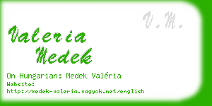 valeria medek business card